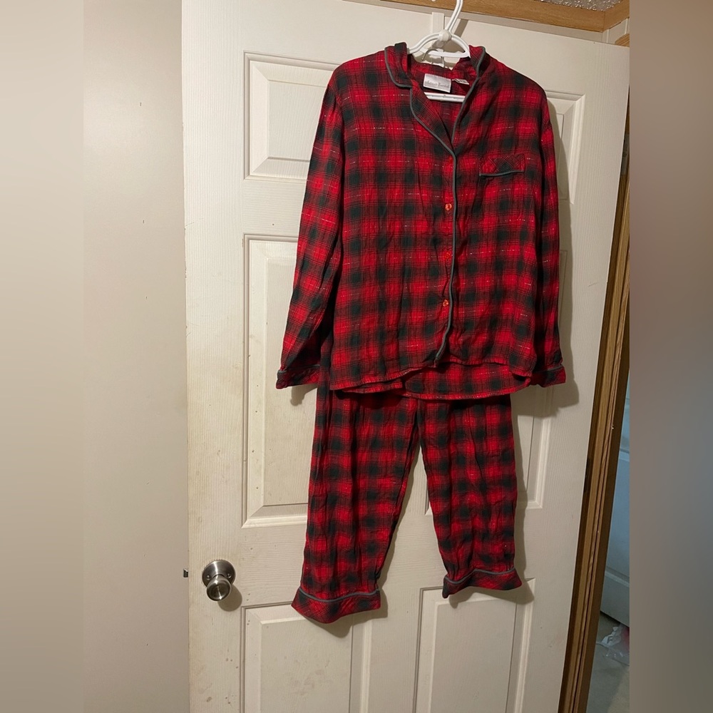 Intimate Essential Pajamas Set Size Medium Checker Print